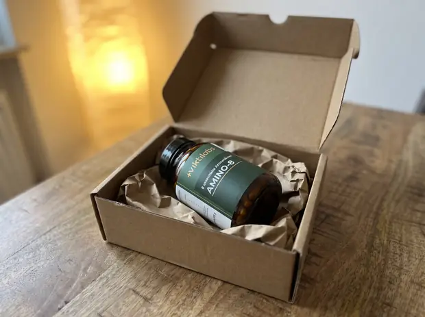 Amino 8 im geöffneten Paket