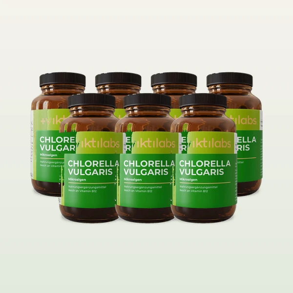 6 Gläser + 1 gratis Chlorella Vulgaris