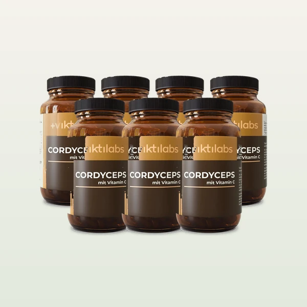 6 Gläser + 1 gratis Premium Cordyceps