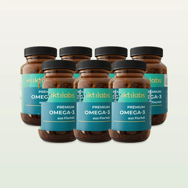 6 Gläser + 1 gratis Premium Omega-3 Fischöl